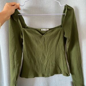 NWT Reformation October Knit Top, Green M